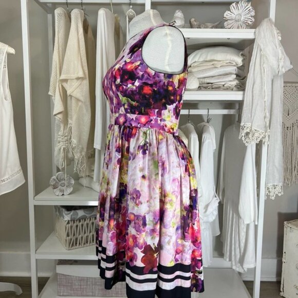 Women's Size 16 Liz Claiborne Floral Floral Fit-and-Flare A-Line Dress - Picture 14 of 16